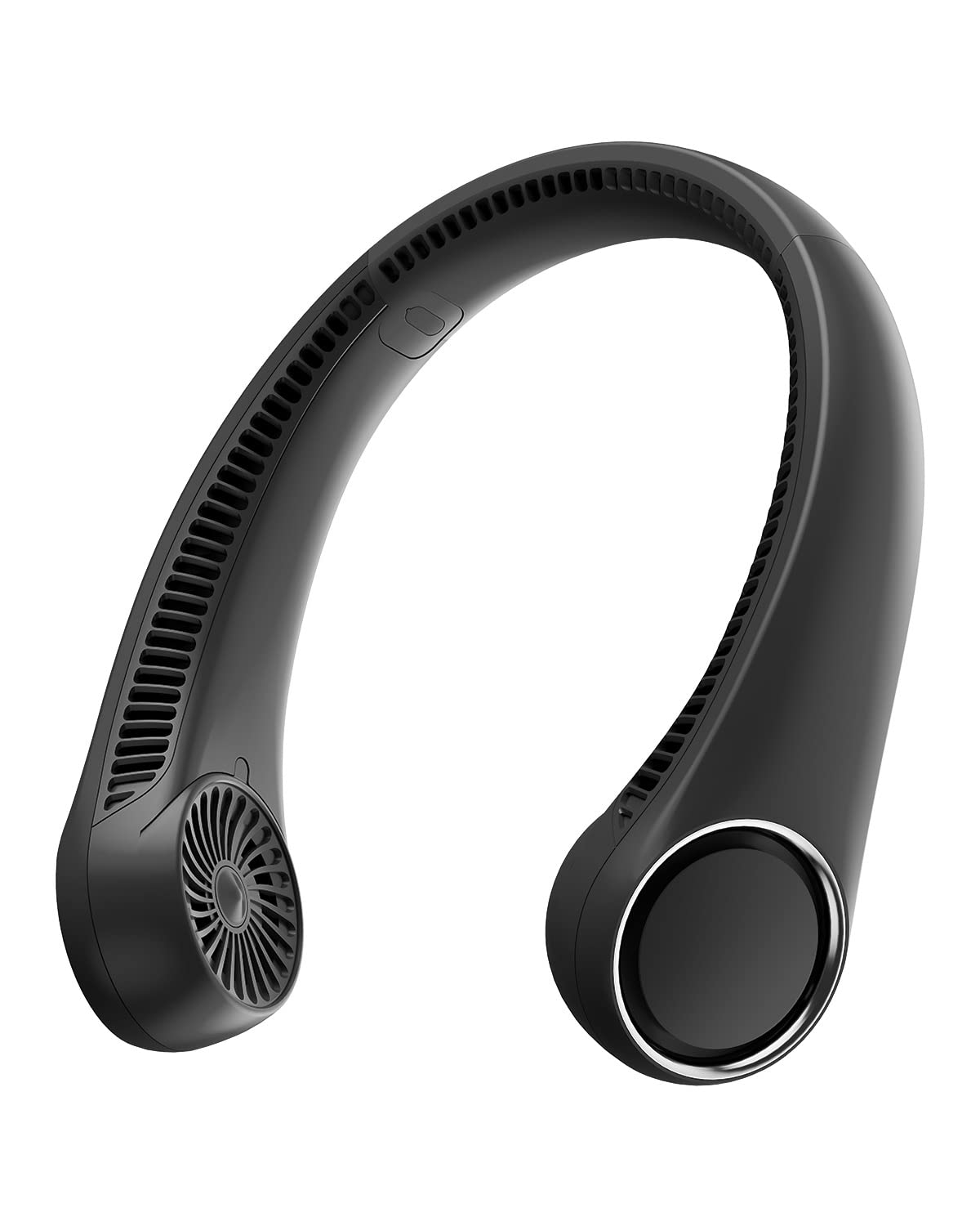 TurboCool 360° bladeless wearable neck fan in matte black